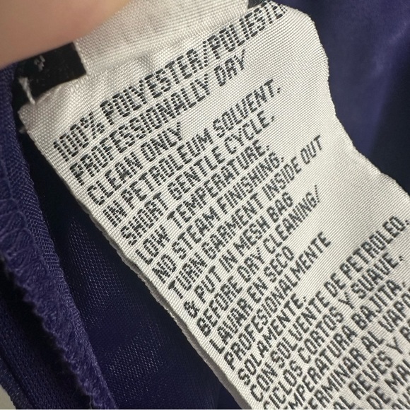 Vintage Dress Long Formal Prom Purple Beaded Halter Whimsigoth Size 8 Small - Picture 6 of 6